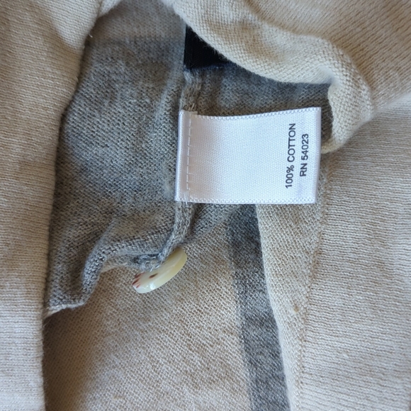 Banana Republic rugby print gray and cream striped collared shirt size XL - Picture 6 of 10